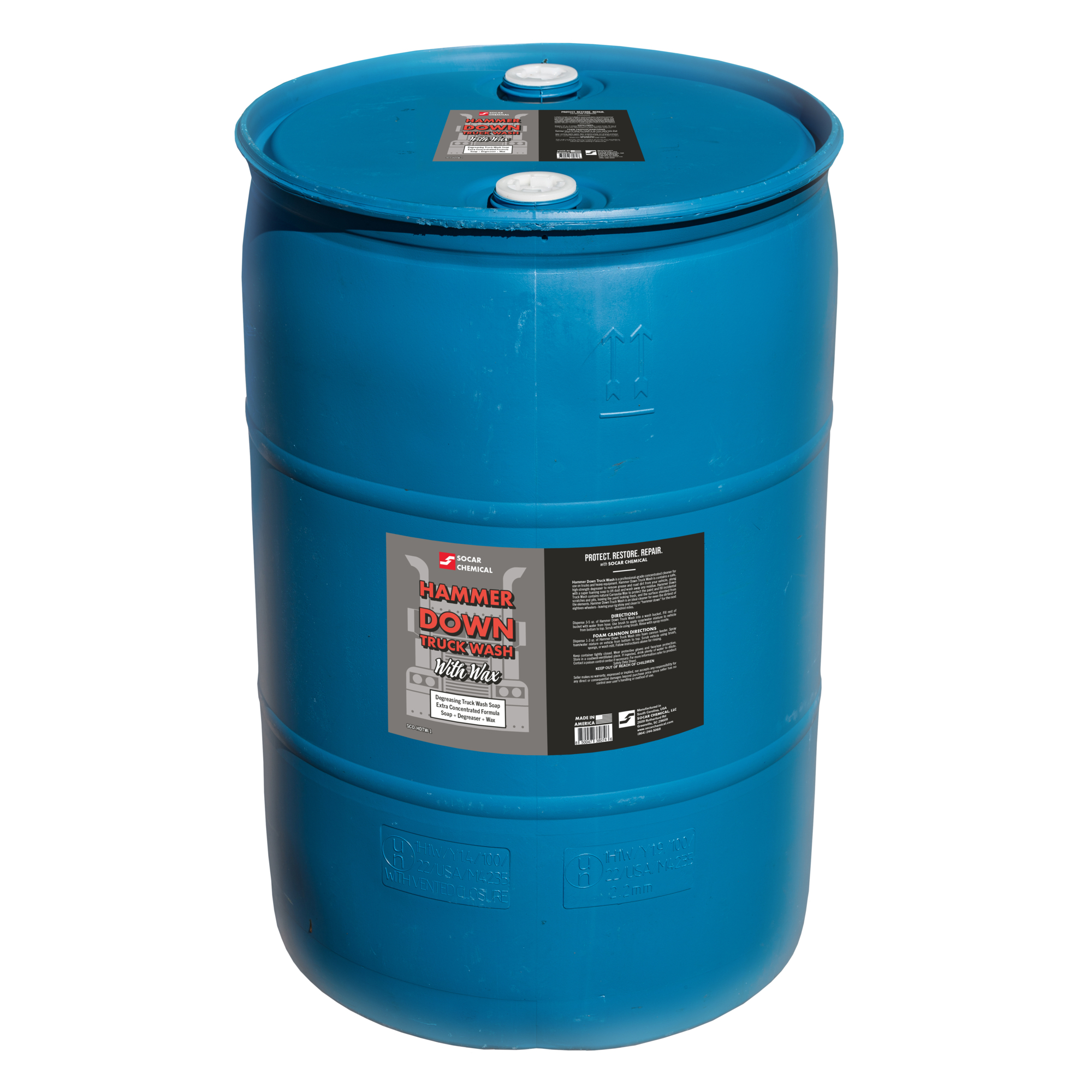 SOCAR Hammer Down Truck Wash with Wax - 55 Gallon Drum, Concentrated, Degreasing, Model# SCO-HDTW-55